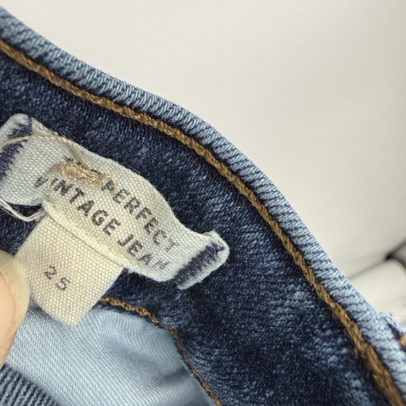 MADEWELL The Perfect Vintage Straight Jean High Rise Blue Stretch Denim Size 25 - Picture 5 of 7